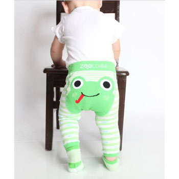 Crawling Legging & Sock Set - Flippy the Frog Monogrammed Apparel Zoochini   