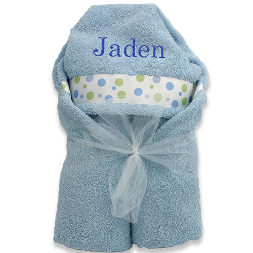 Hooded Towel  Blue Petite Collection Hooded Towels Moonbeam Baby   