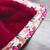 Personalized Baby Blanket  Raspberry Lush/Floral Satin Back Baby Blankets Saranoni   