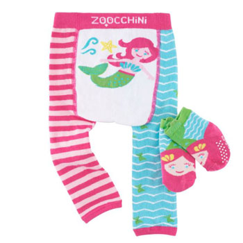 Crawling Legging & Sock Set - Marietta the Mermaid Monogrammed Apparel Zoochini   