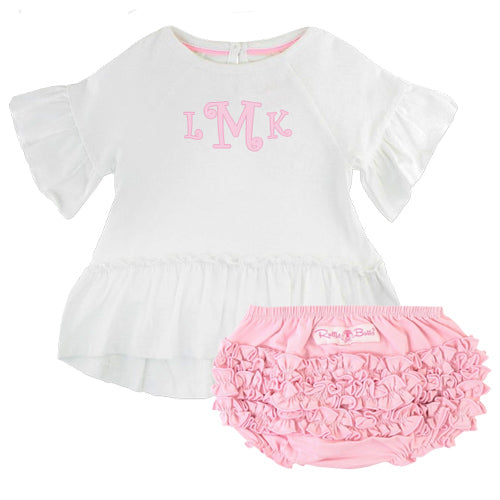 Personalized Swing Top W/ Bloomers  by Ruffle Butts Monogrammed Apparel Ruffle Butts   