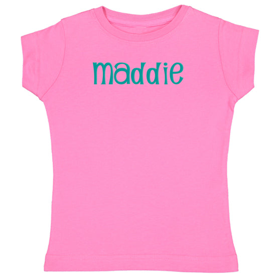 Personalized Girl's Name Tee  Raspberry   Click for Options Personalized Printed Tees Kristi   