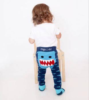 Crawling Legging & Sock Set - Sherman the Shark Monogrammed Apparel Zoochini   