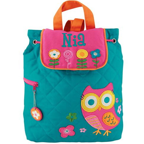 Personalized Backpack by Stephen Joseph Teal Owl Discontinued Discontinued   