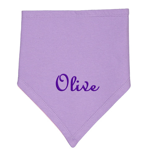 Personalized Bandana Bib - Lavender Bibs Moonbeam Baby   