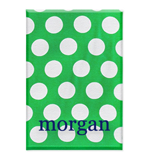 Personalized Beach Towels - Green Polka Dot Beach Towels SS Active   