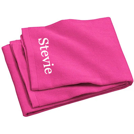 Personalized Beach Towels - Tropical Pink Discontinued San Mar   