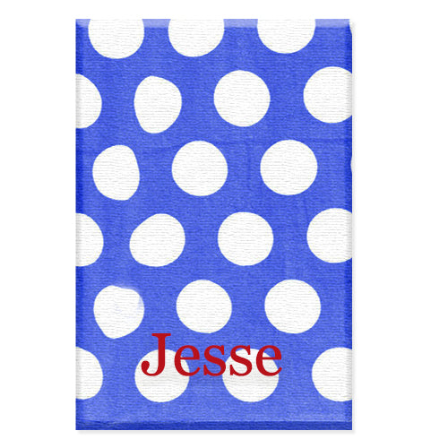 Personalized Beach Towels - Royal Polka Dot Beach Towels SS Active   