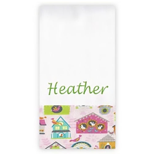 Personalized Burp Cloth   Birdhouse Discontinued Moonbeam Baby   