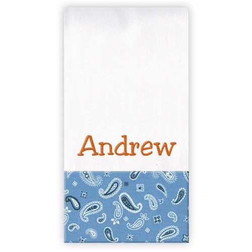 Personalized Burp Cloth Blue Bandana Discontinued Discontinued   
