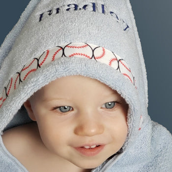 Hooded Towel  Light Blue Collection Hooded Towels Moonbeam Baby   