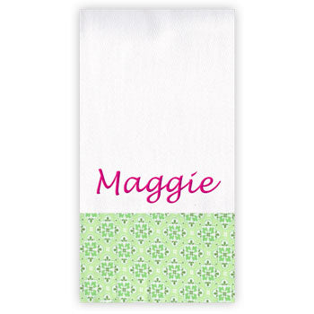 Personalized Burp Cloth   Clover Flowers Discontinued Moonbeam Baby   