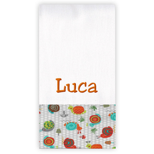 Personalized Burp Cloth  Critters Discontinued Moonbeam Baby   
