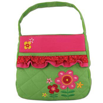 Stephen Joseph Quilted Purse - Flowers w/Rufflles Discontinued Discontinued   