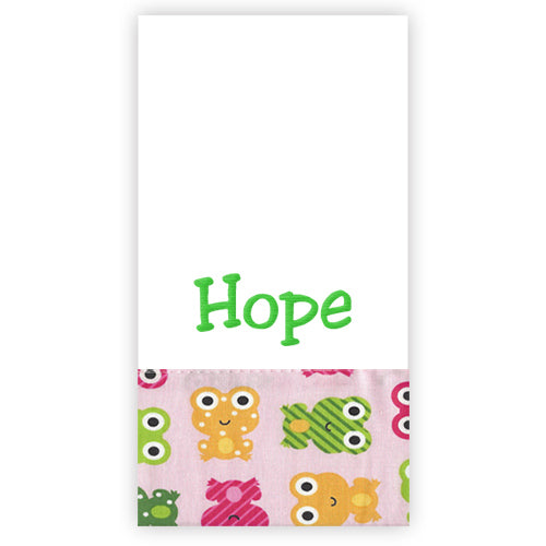Personalized Burp Cloth  Cute Frogs Discontinued Moonbeam Baby   