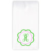 Embroidered Burp Cloth  Flower Frame Light Pink and Green Burp Cloths Moonbeam Baby   