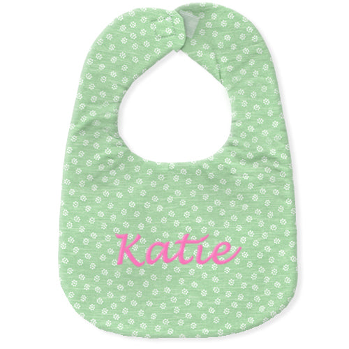 Personalized Bib  Green Rosies Bibs Moonbeam Baby   