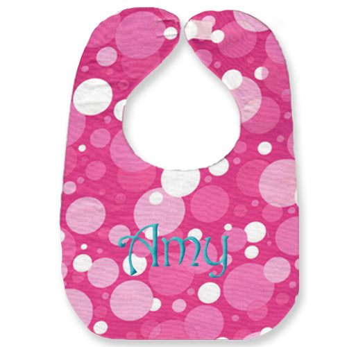 Personalized Bib  Hot Pink Bubbles Discontinued Discontinued   