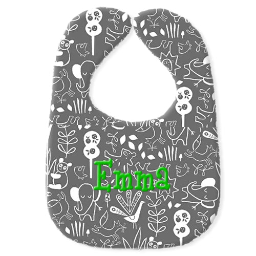 Personalized Bib  It's a Jungle Bibs Moonbeam Baby   