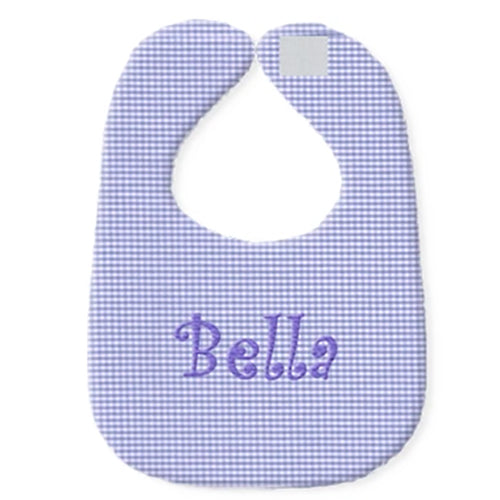 Personalized Bib  Lavender Gingham Bibs Moonbeam Baby   