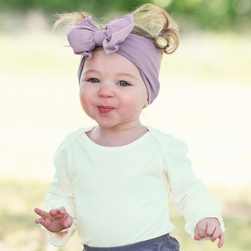 Headband Bow by Ruffle Butts - Lavender Accessories Ruffle Butts   