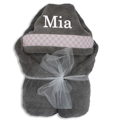 Hooded Towels | Personalized Hooded Towel Light Grey | Moonbeam Baby Gifts