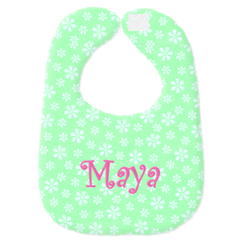 Personalized Bib  Mint Daisy Discontinued Discontinued