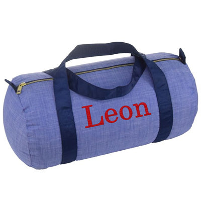 Personalized Duffel Bag by Mint  Navy Chambray Bags & Totes Mint   