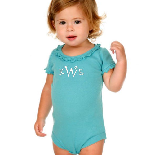 Personalized Onesie  Sunflower Caribbean Blue Discontinued Kristi   