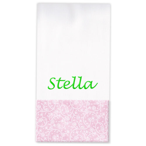 Personalized Burp Cloth  Pink Surrey Discontinued Discontinued   