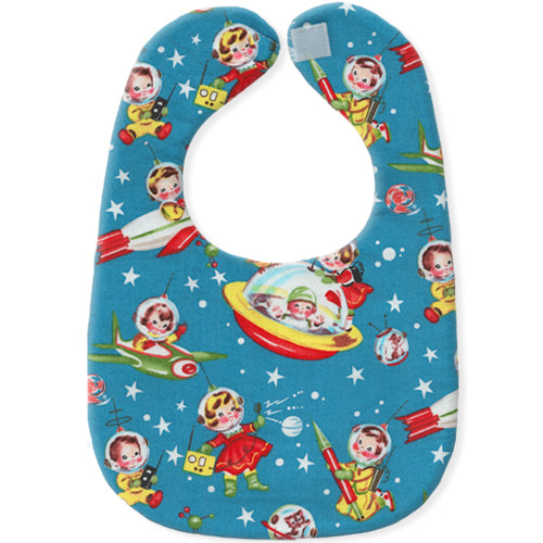 Retro Rockets Bib Bibs Moonbeam Baby   