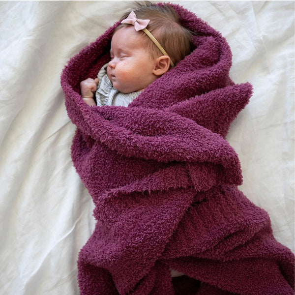 Personalized Baby Blanket  Deep Rose Bamboni Baby Blankets Saranoni   