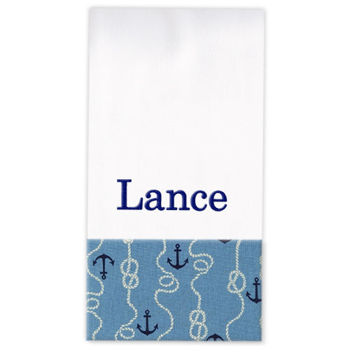 Personalized Burp Cloth  Sailor's Knot Discontinued Discontinued   