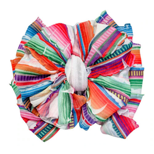 Ruffled Headband Bow by Rockin Royalty  Serape Accessories Rockin Royalty   