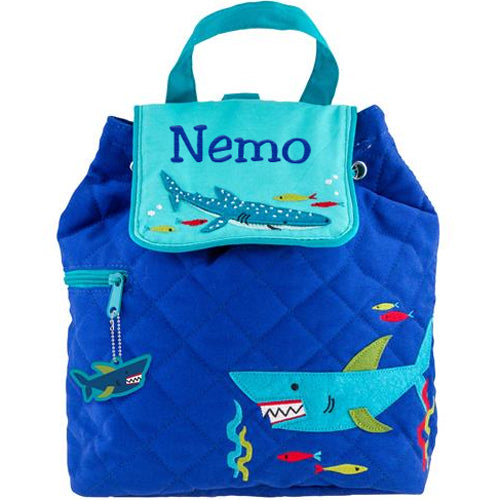 Personalized Backpack by Stephen Joseph  Blue Sharks Backpacks and Lunch Boxes Stephen Joseph   