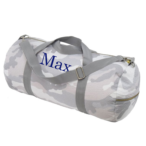 Personalized Weekender Duffel Bag by Mint  Snow Camo Seersucker Bags & Totes Mint   