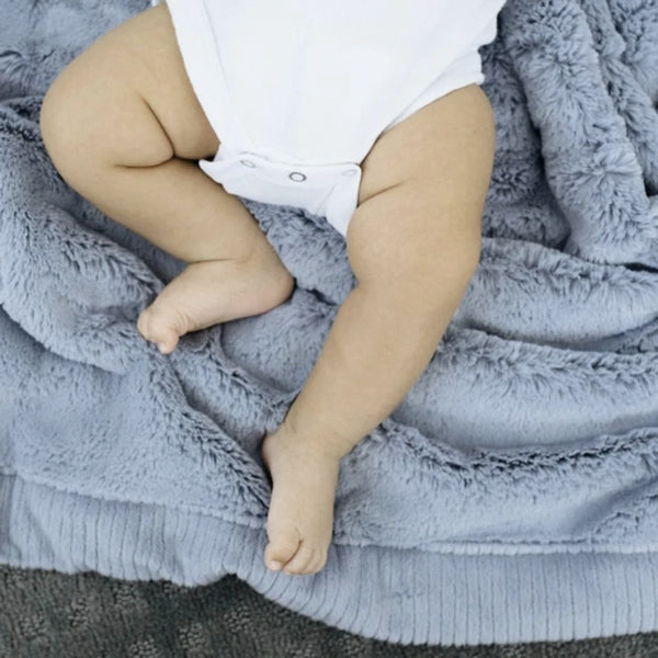 Personalized Baby Blanket  (Mini 15x20)   Storm Cloud Lush Baby Blankets Saranoni   
