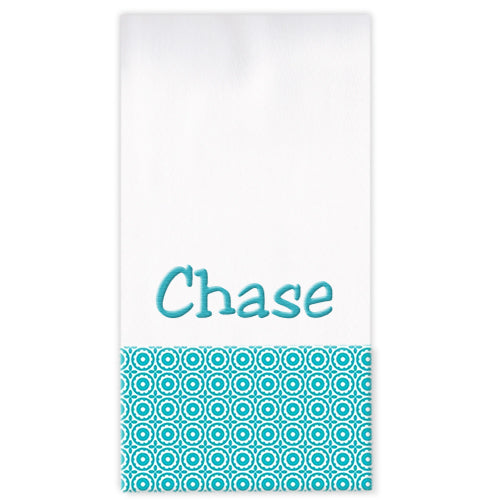 Personalized Burp Cloth  Sugar House Aqua Discontinued Discontinued   