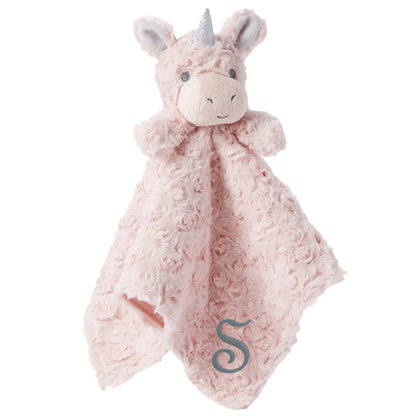 Personalized Blankie  Pink Swirl Unicorn Baby Blankets Elegant Baby   