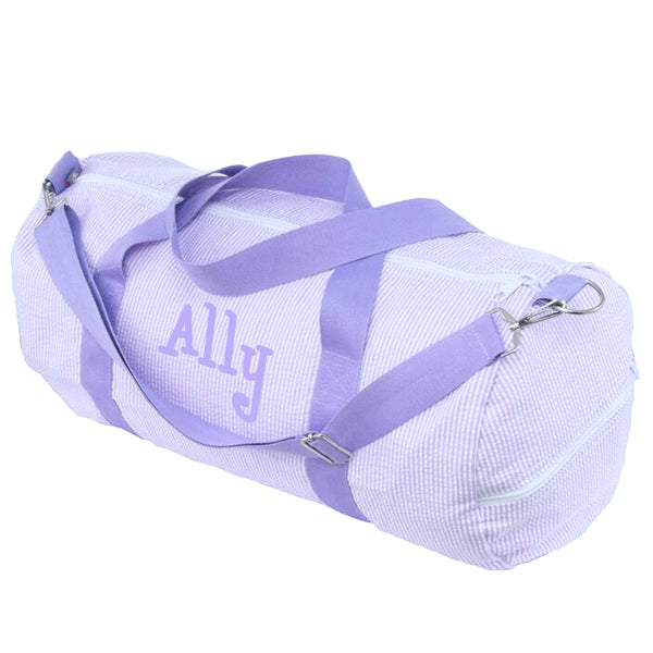 Personalized Weekender Duffel Bag by Mint  Lilac Seersucker Bags & Totes Mint   