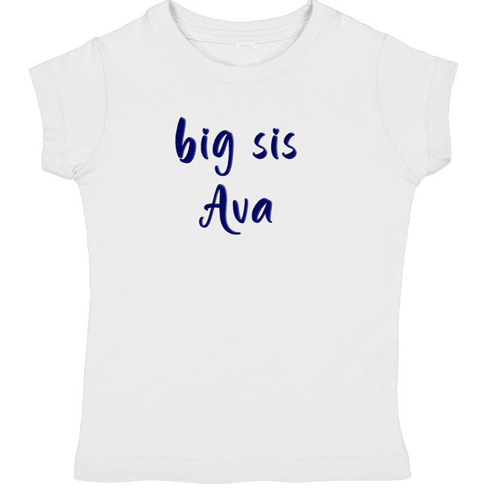 Big Sis  White Short Sleeve Tee  Click for Options Big Sister & Little Sister Shirts Kristi   